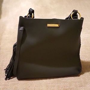 Pleather grey tote/ handbag
